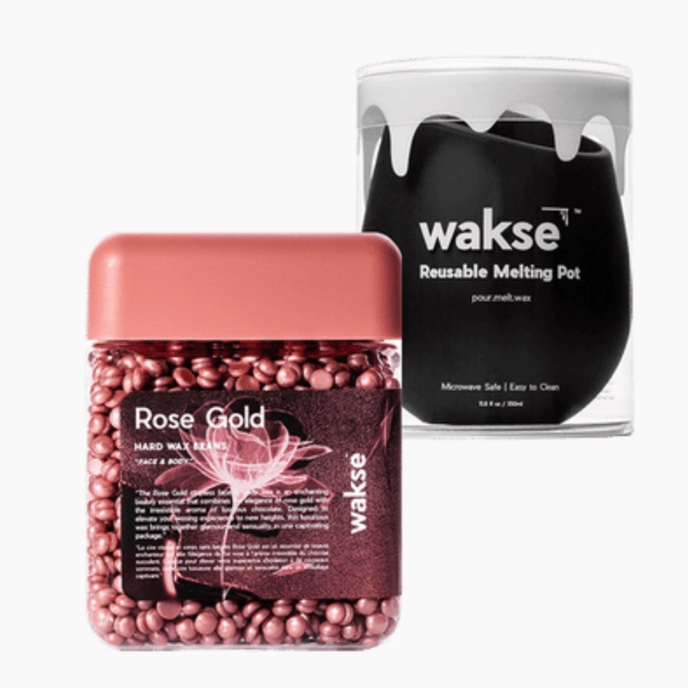 WAKSE Rose Gold Wax & Melting Pot DUO